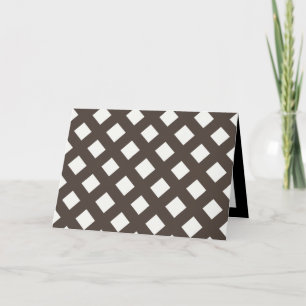Cartão Brown e Cream Gingham