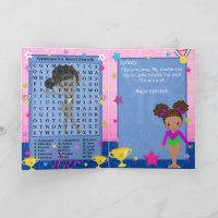 Brown Girls Gymnastics Word Search Feliz Aniversár