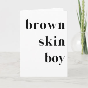 Cartão Brown Skin Boy Melanin King Prince Birthday