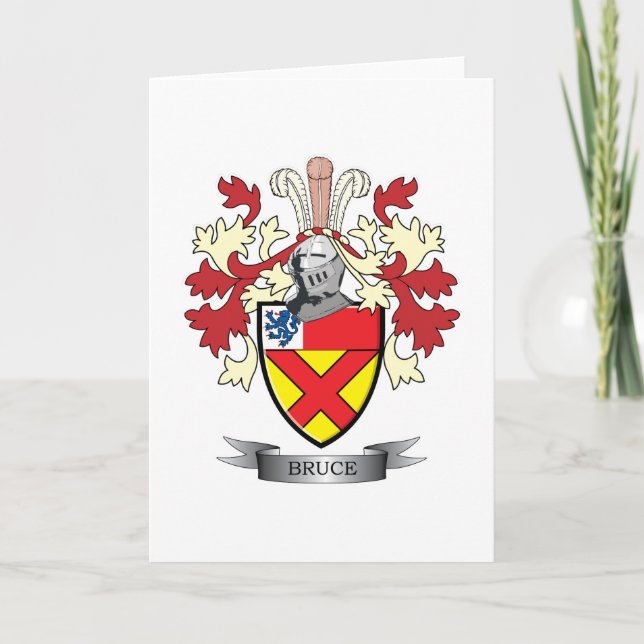 Cartão Bruce Family Crest Coat of Arms (Frente)