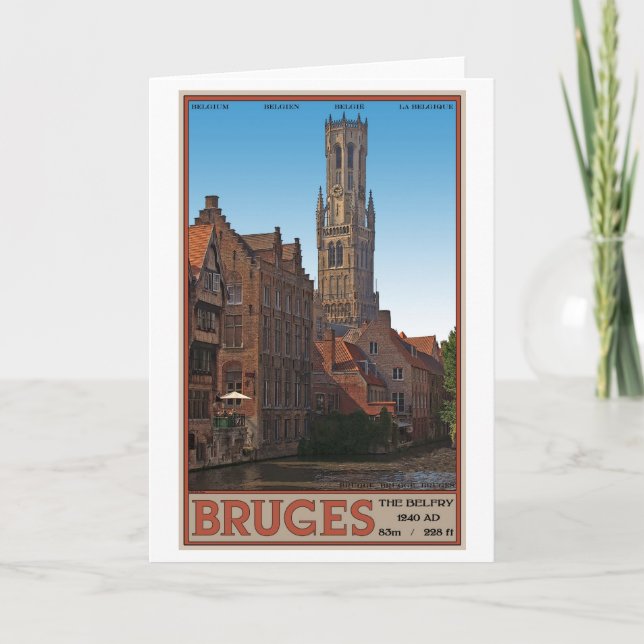Cartão Brugge - Belfry (Frente)