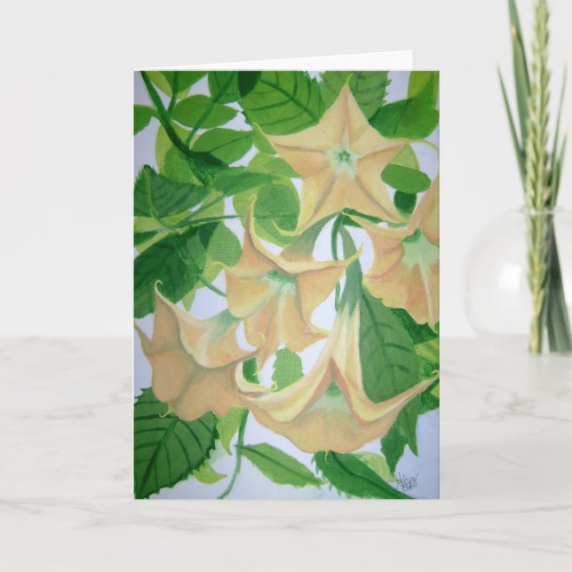 Cartão Brugmansia Painting (Frente)