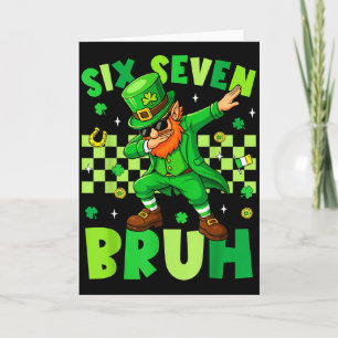 Cartão Bruh 67 Dia de São Patrício Duende Six Seven 6 7