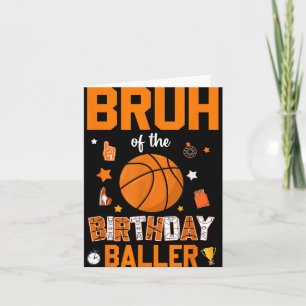 Cartão Bruh Do Aniversário Baller Basball Bday Decora