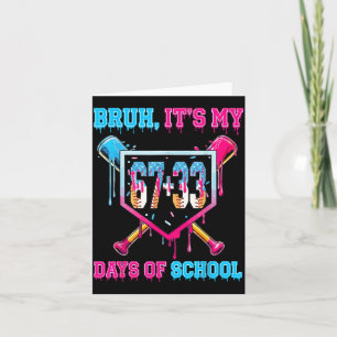 Cartão Bruh É Meu 67 33 Dia De Escola Beisebol Meninos Cr