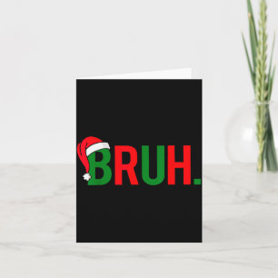 Cartão Bruh engraçado Feliz Natal Família de pijama Homen