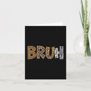 Cartão Bruh Funny Animal Print Meme Jungle Safari Design