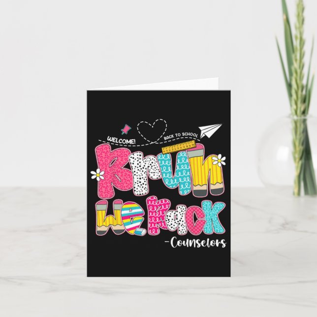 Cartão Bruh Nós, Conselheiros De Fundo Bem-Vindo À Escola (Frente)