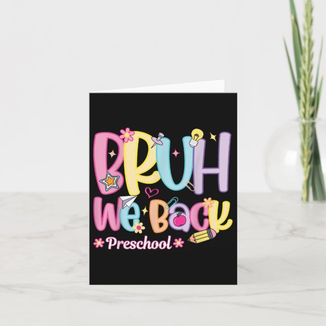Cartão Bruh, Nós Devolvemos Professora Da Pré-Escola De V (Frente)