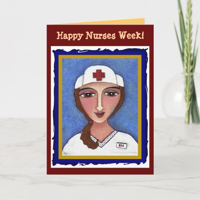 Cartão Brunette RN - Happy Nurses Week Card (2) (Frente)