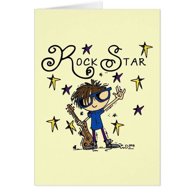 Cartão Brunette Rock Star (Frente)
