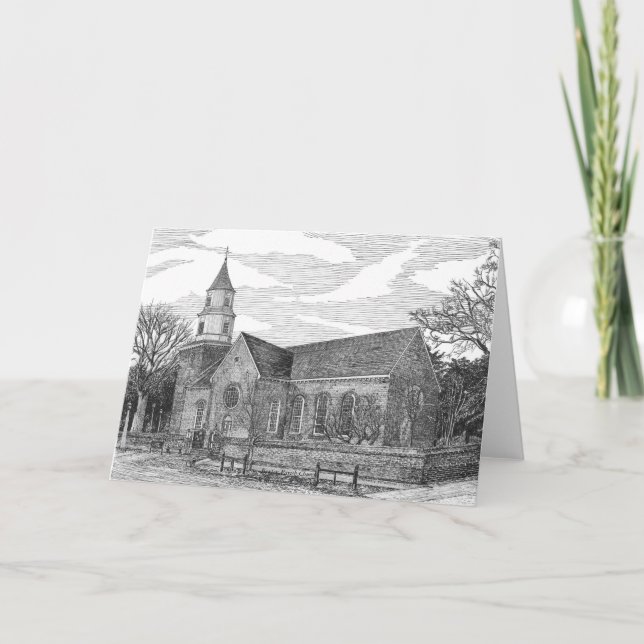 Cartão Bruton Parish Church, Williamsburg, Virginia (Frente)