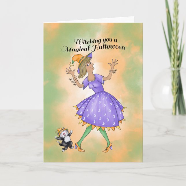 Cartão Bruxa Dançante (Frente)