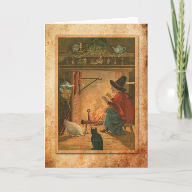 Cartão Bruxa de Halloween (Frente)