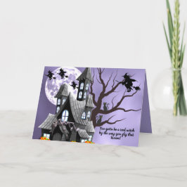 Cartão Bruxa do Dia das Bruxas