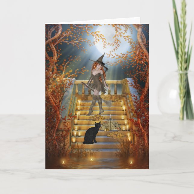 Cartão Bruxa e Livro Ortográfico (Frente)