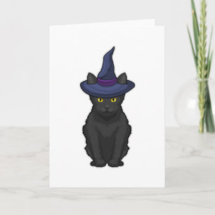 Cartão Bruxa Gato