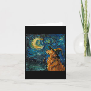 Cartão Bruxa Golden Retriever Fofa _ Cachorro Engraçado H