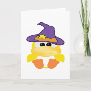 Cartão bruxa goofkins pato amarelo