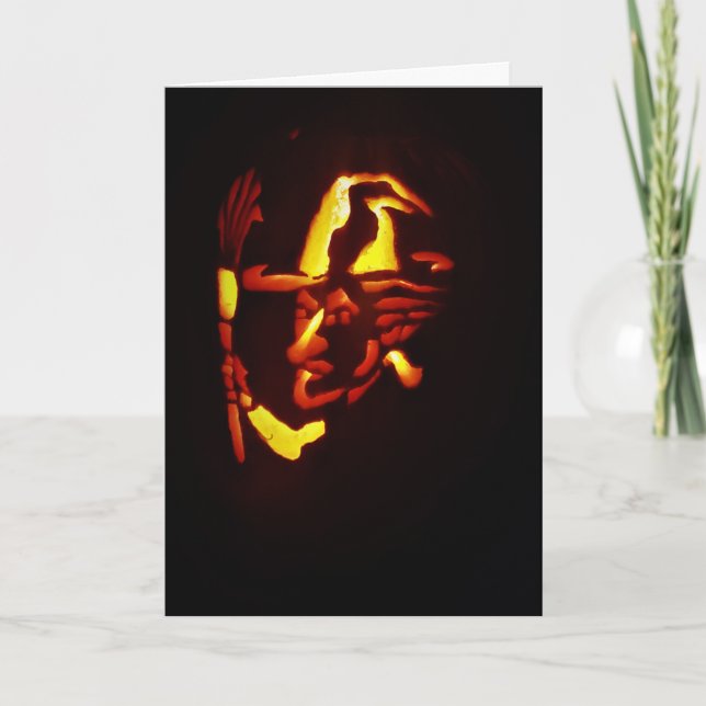 Cartão "Bruxa Má" Hallowe’en (Frente)