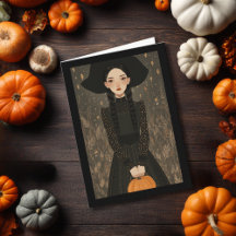 Bruxa Menina Cute Chapéu & Abóbora Halloween Infan
