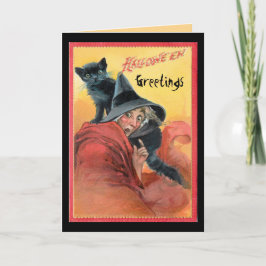 Cartão Bruxa Surpresa e Gato Negro