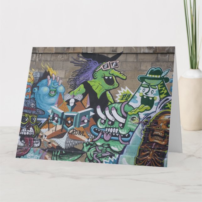 Cartão Bruxa Verde Engraçada (Frente)