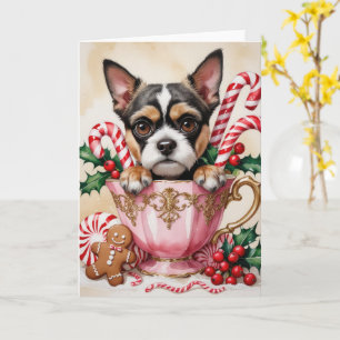 Cartão Bruxelas Griffon Cachorro Saudação de Natal