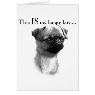 Cartão Bruxelas Griffon Happy Face