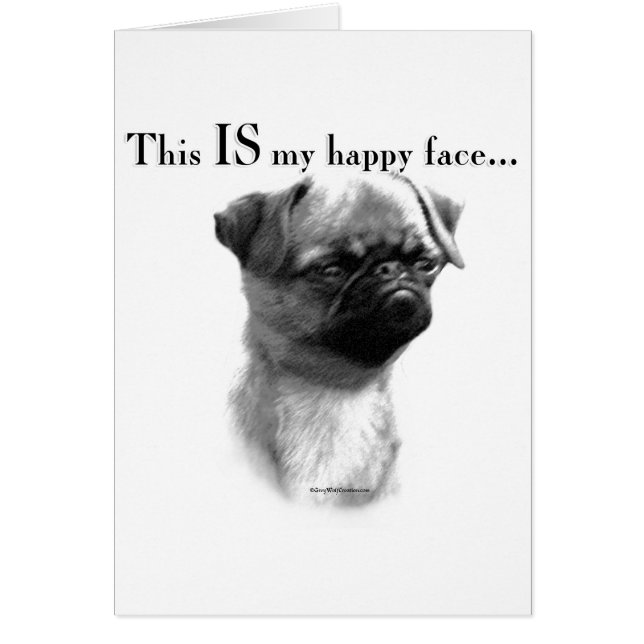 Cartão Bruxelas Griffon Happy Face (Frente)