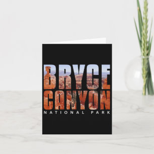 Cartão Bryce Canyon National Park-souvenir Gift-camping H