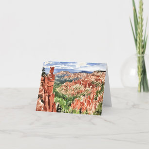 Cartão Bryce Canyon National Park Watercolor