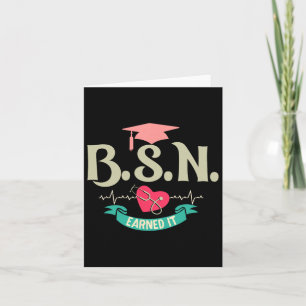 Cartão Bsn Ganhou Formando De Enfermagem De Mais velho De