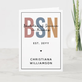 Cartão BSN personalizado Bacharelado em Enfermagem