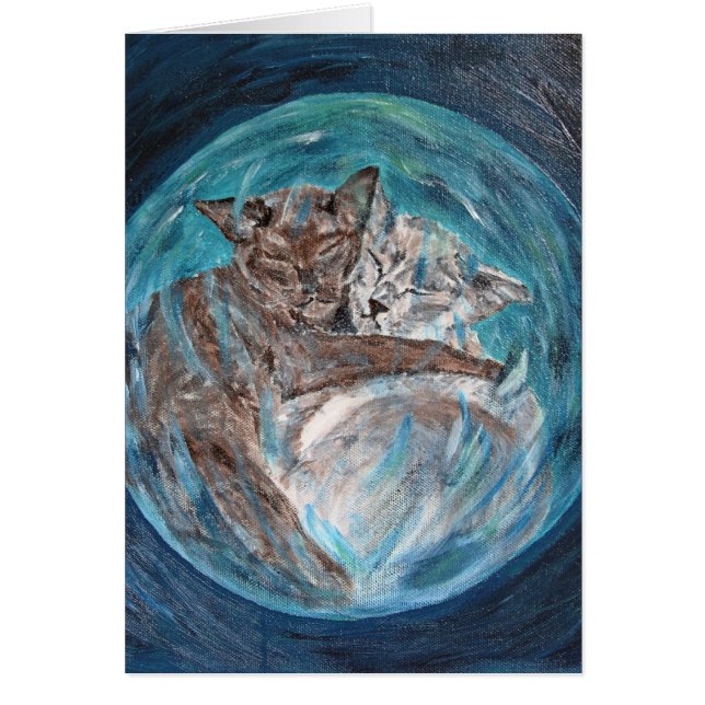 Cartão Bubblecats no Cyberspace (Frente)