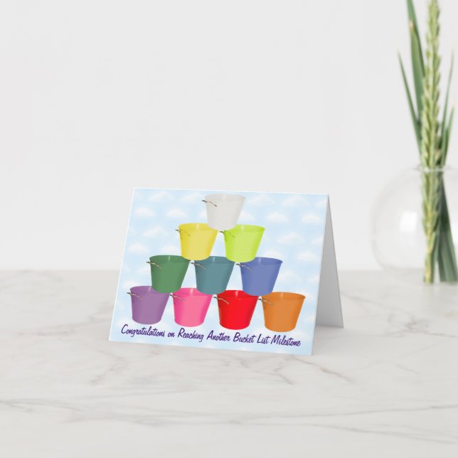 Cartão Bucket List Milestone (Frente)