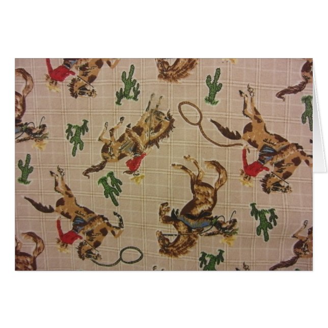 Cartão Bucking Bronco (Frente Horizontal)