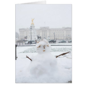 Cartão Buckingham Palace Snowman London