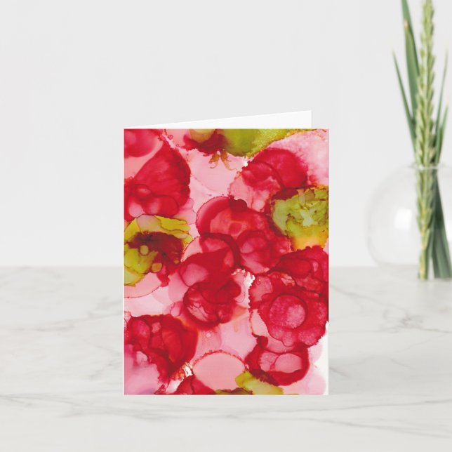 Cartão "Bud Red" - Impressão de Arte a Tinta Álcool (Frente)