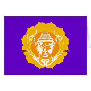 Cartão Buda Amarelo e Laranja