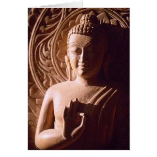 Cartão Buda Indiana em Madeira