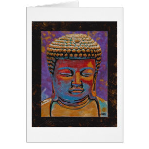 Cartão Buda pintado, enquadrado