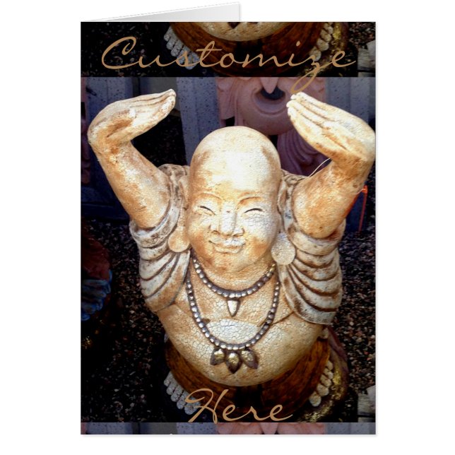 Cartão buda sorridente personalizado (Frente)