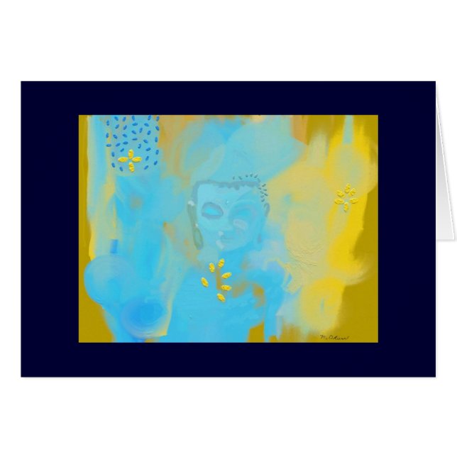 Cartão buddha azul (Frente Horizontal)