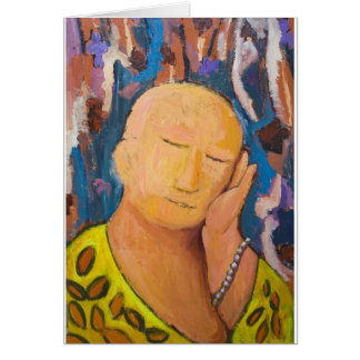Cartão Buddha de sono (retrato ingénuo do expressionism)