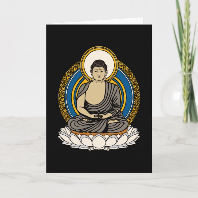 Cartão Buddha Dhyana Mudra (Frente)