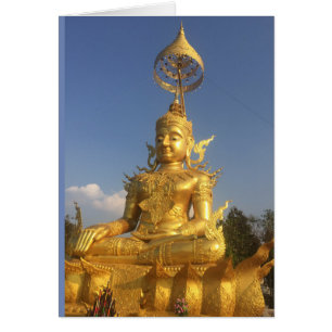 Cartão Buddha dourado em Wat Doi Saket, Chiang Mai