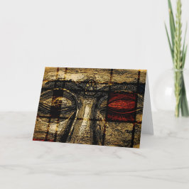 Cartão Buddha Eyes In Mondrian Style Greeting Card