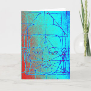 Cartão Buddha Head Greeting Card