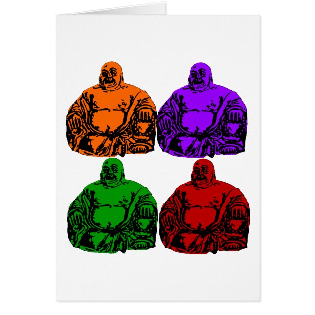 Cartão buddha - pop art (Frente)
